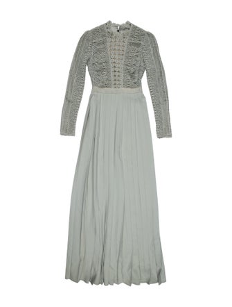 Self-Portrait Mock Neck Long Dress