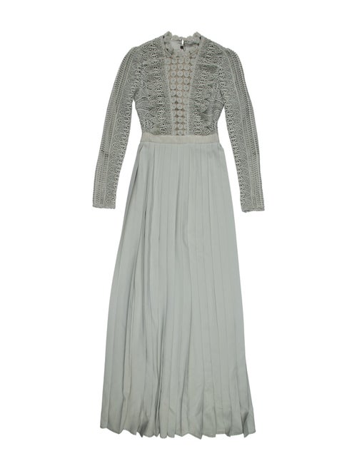 Self-Portrait Mock Neck Long Dress