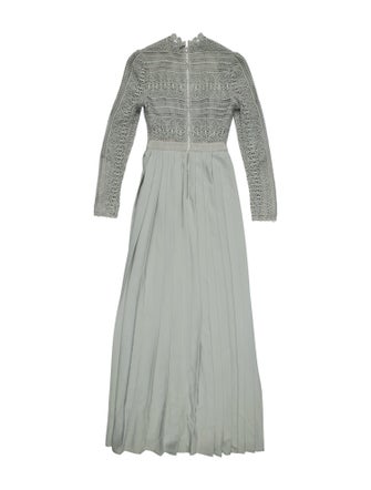 Self-Portrait Mock Neck Long Dress