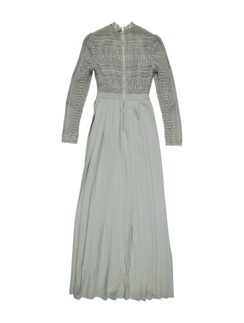 Self-Portrait Mock Neck Long Dress