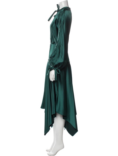 Self-Portrait Tie Neck Long Dress