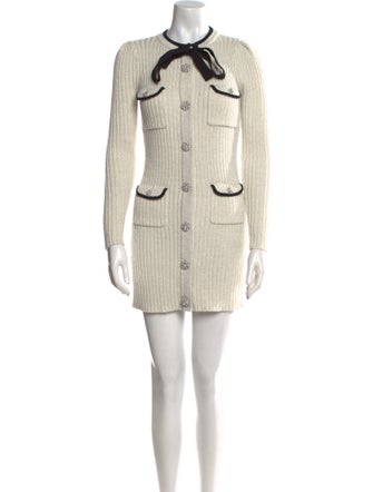 Self-Portrait Crew Neck Mini Dress