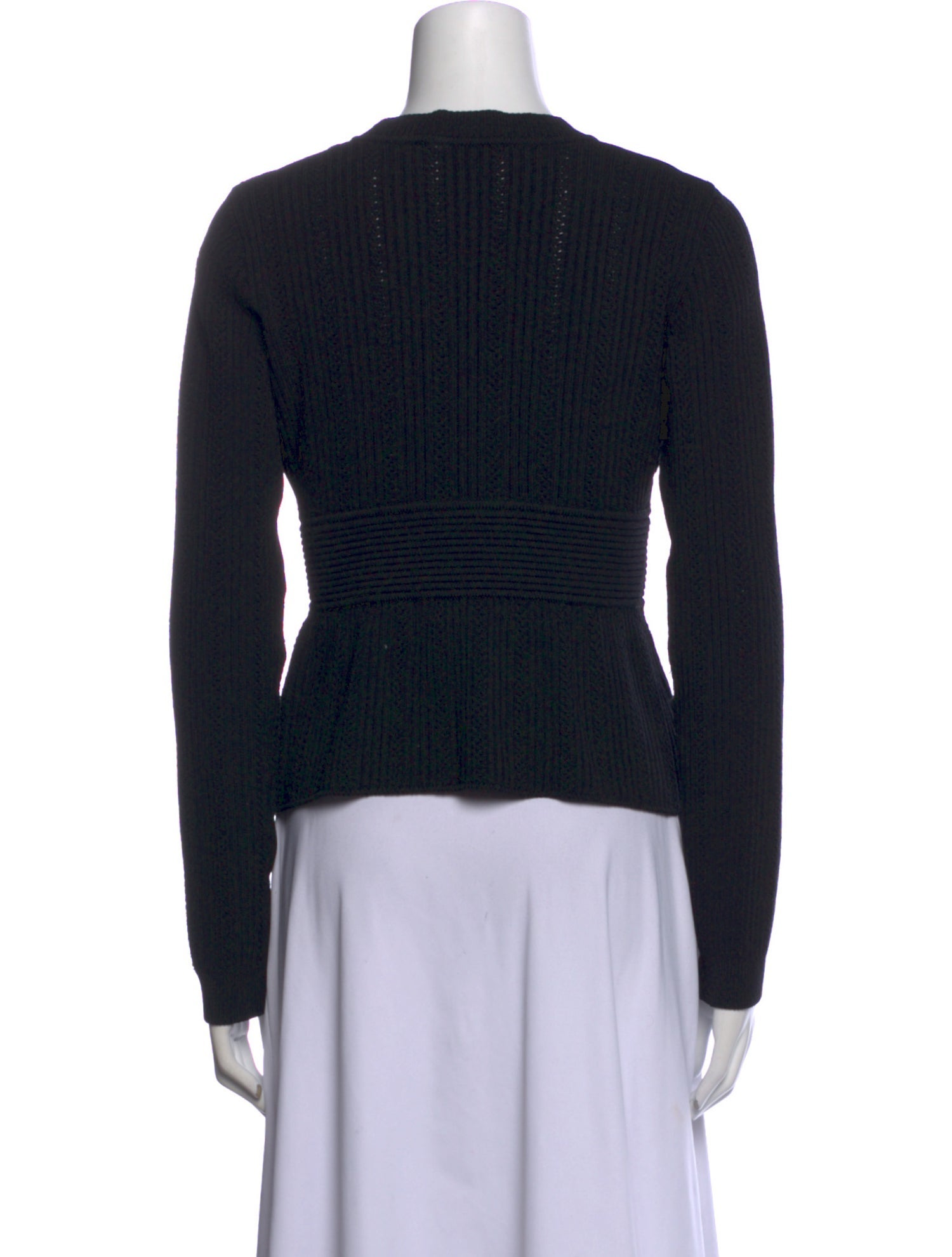 Self-Portrait V-Neck Long Sleeve Crop Top