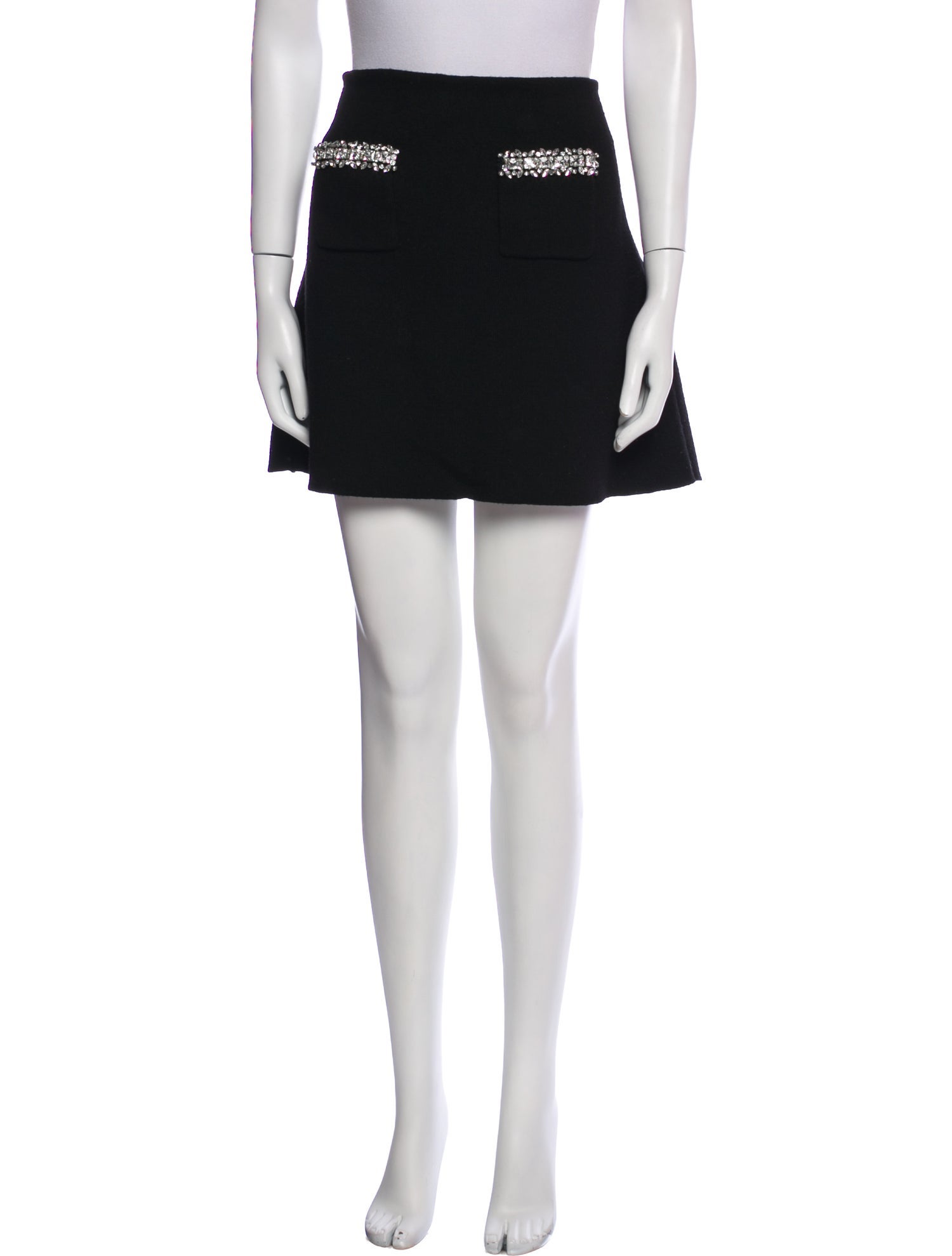 Self-Portrait Wool Mini Skirt