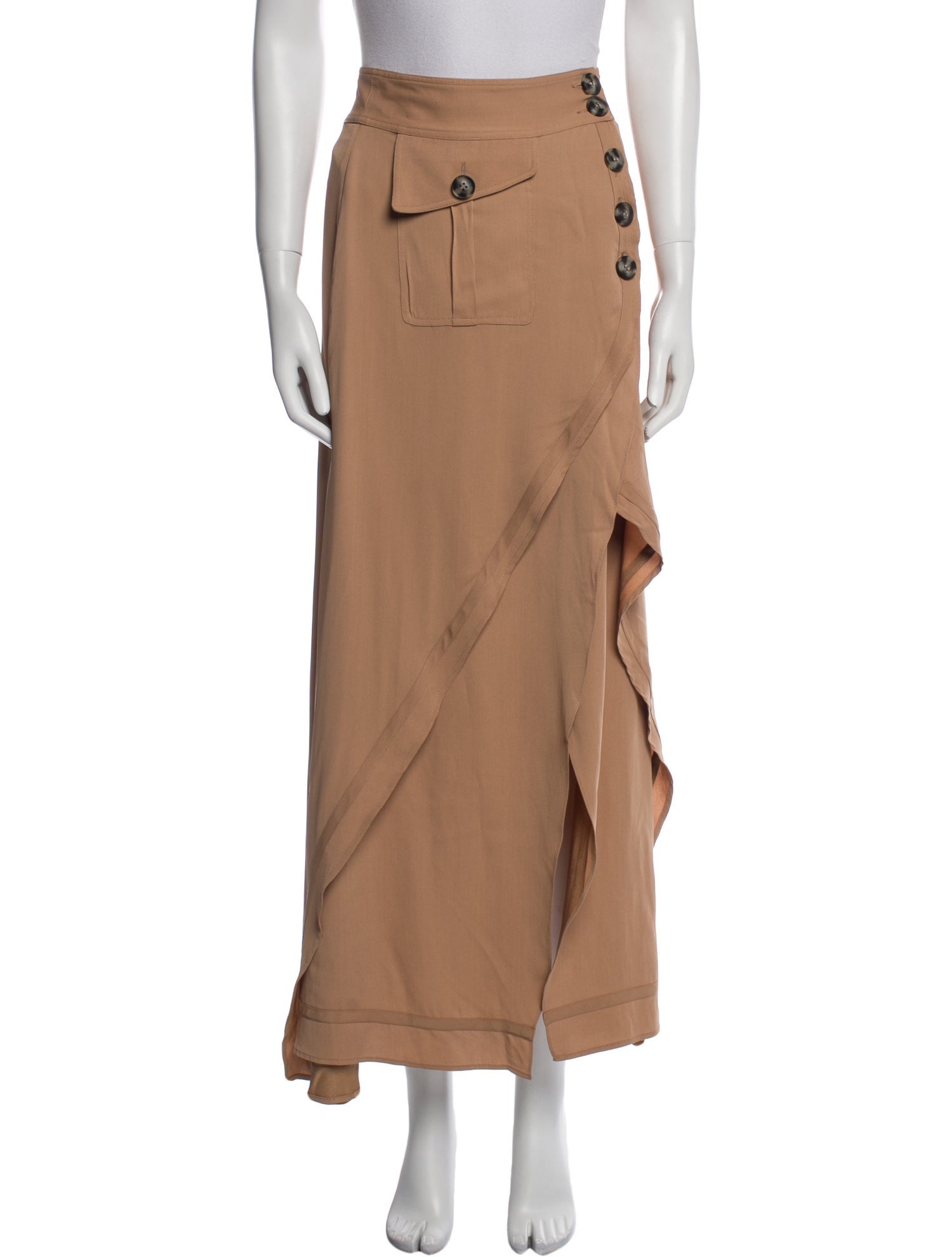 Self-Portrait Ruffle Embellishment Midi Length Skirt