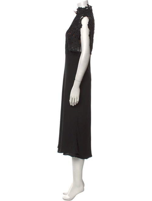 Self-Portrait Mock Neck Midi Length Dress