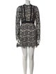 Self-Portrait Lace Pattern Mini Dress