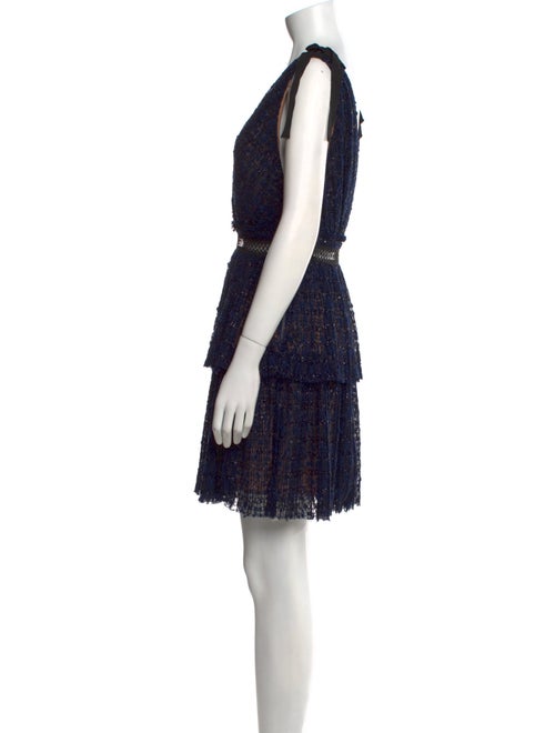 Self-Portrait Lace Pattern Mini Dress