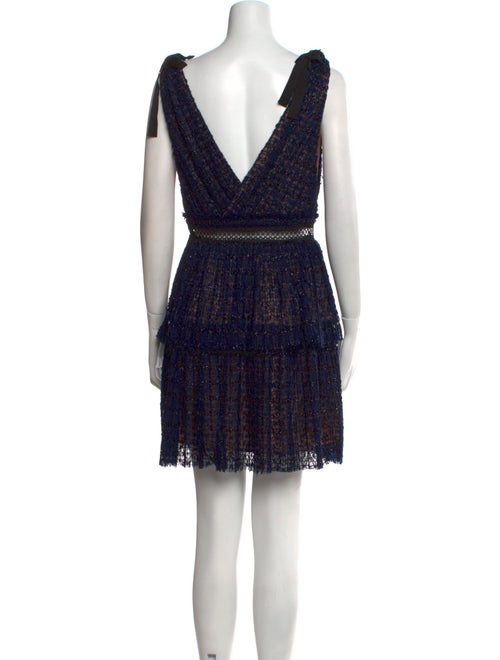 Self-Portrait Lace Pattern Mini Dress