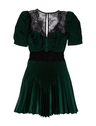 Self-Portrait Bateau Neckline Mini Dress