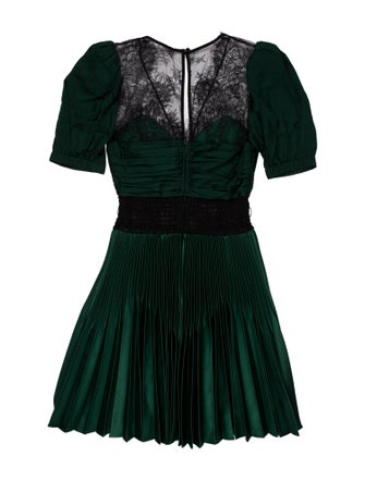 Self-Portrait Bateau Neckline Mini Dress