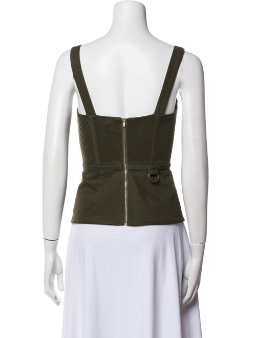 Self-Portrait Square Neckline Sleeveless Top