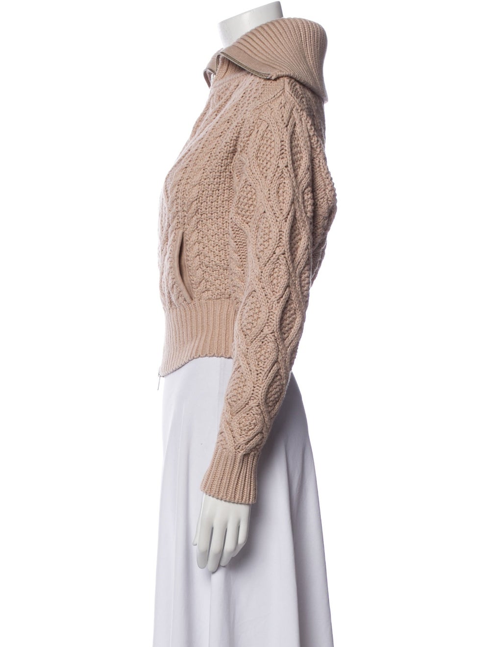 Self-Portrait Jacket Neutrals Patterned Stand Col… - image 2