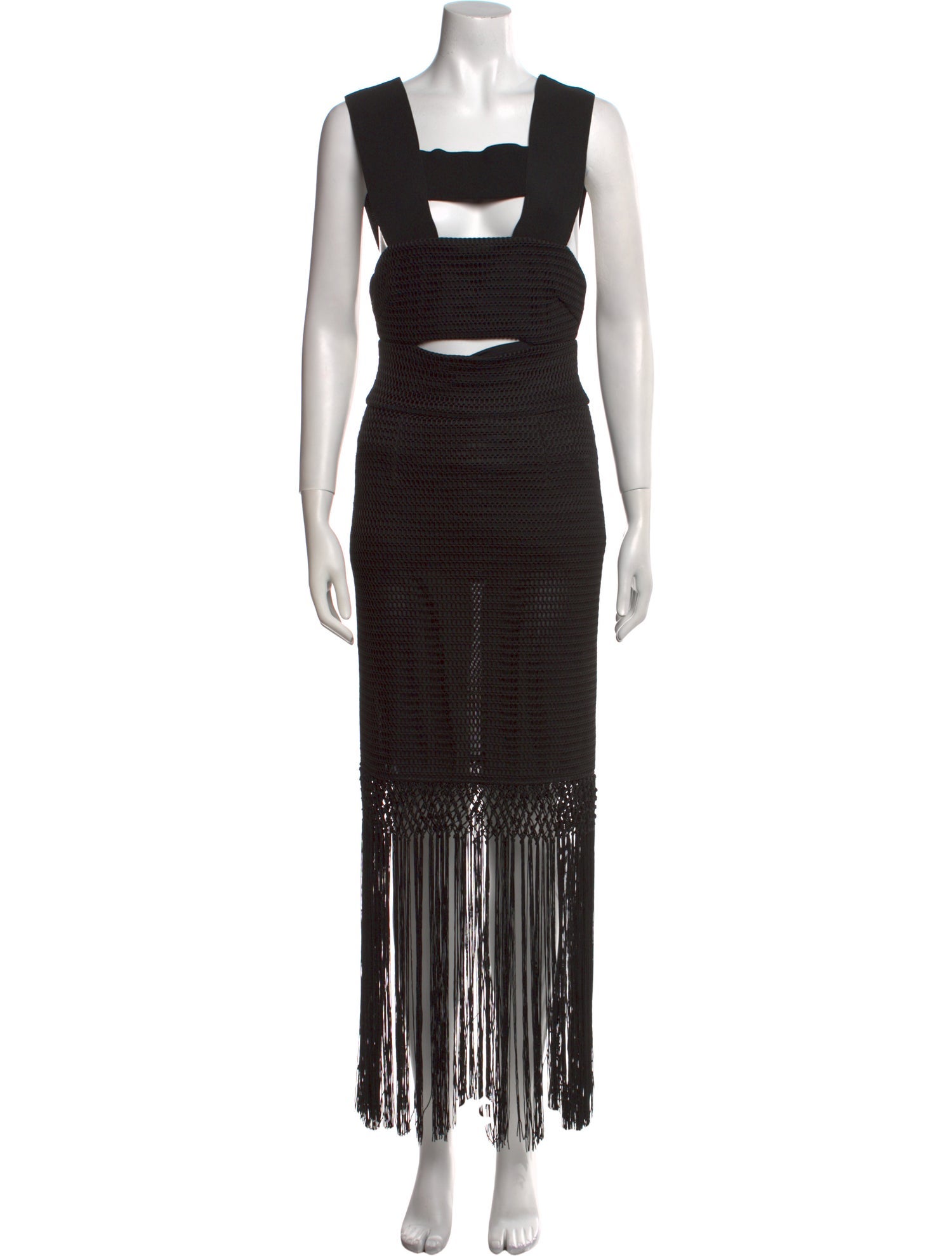 Self-Portrait Square Neckline Long Dress