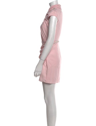 Self-Portrait Mock Neck Mini Dress