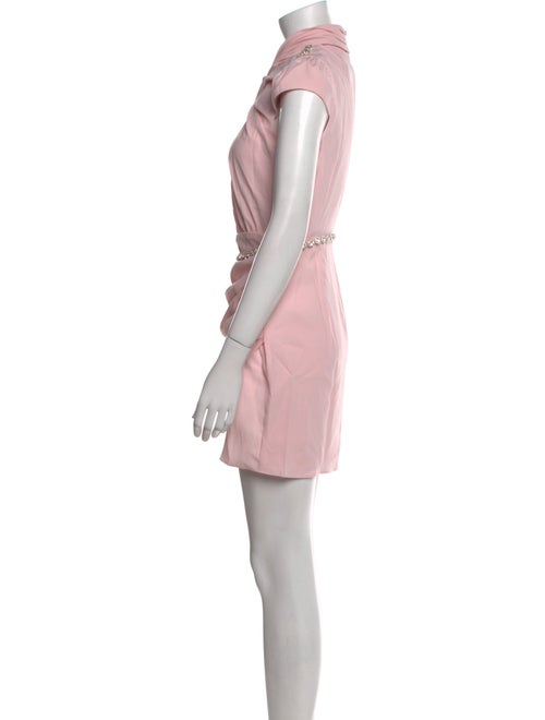 Self-Portrait Mock Neck Mini Dress