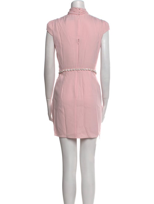 Self-Portrait Mock Neck Mini Dress