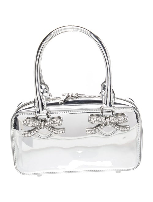Self-Portrait Patent Leather Top Handle Bag