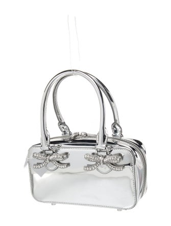 Self-Portrait Patent Leather Top Handle Bag