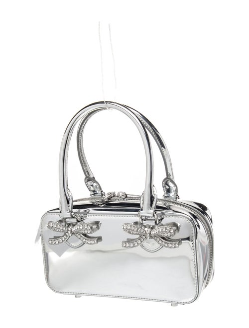 Self-Portrait Patent Leather Top Handle Bag