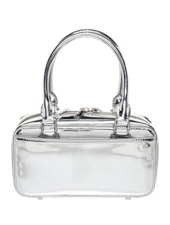 Self-Portrait Patent Leather Top Handle Bag