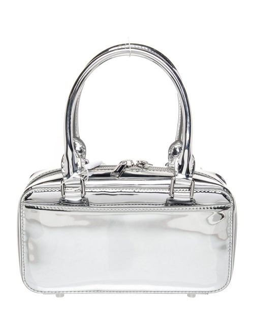 Self-Portrait Patent Leather Top Handle Bag
