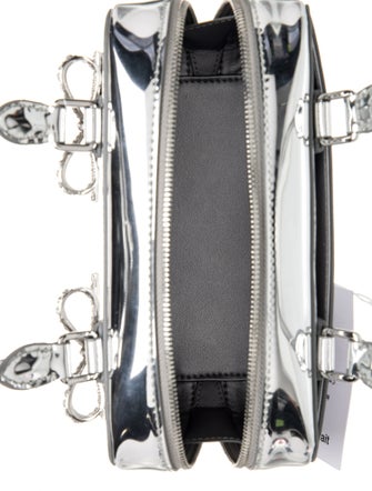 Self-Portrait Patent Leather Top Handle Bag