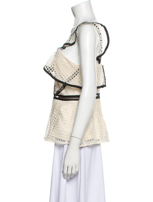 Self-Portrait Square Neckline Sleeveless Top