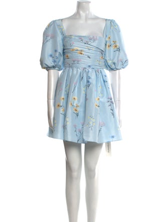 Self-Portrait Floral Print Mini Dress