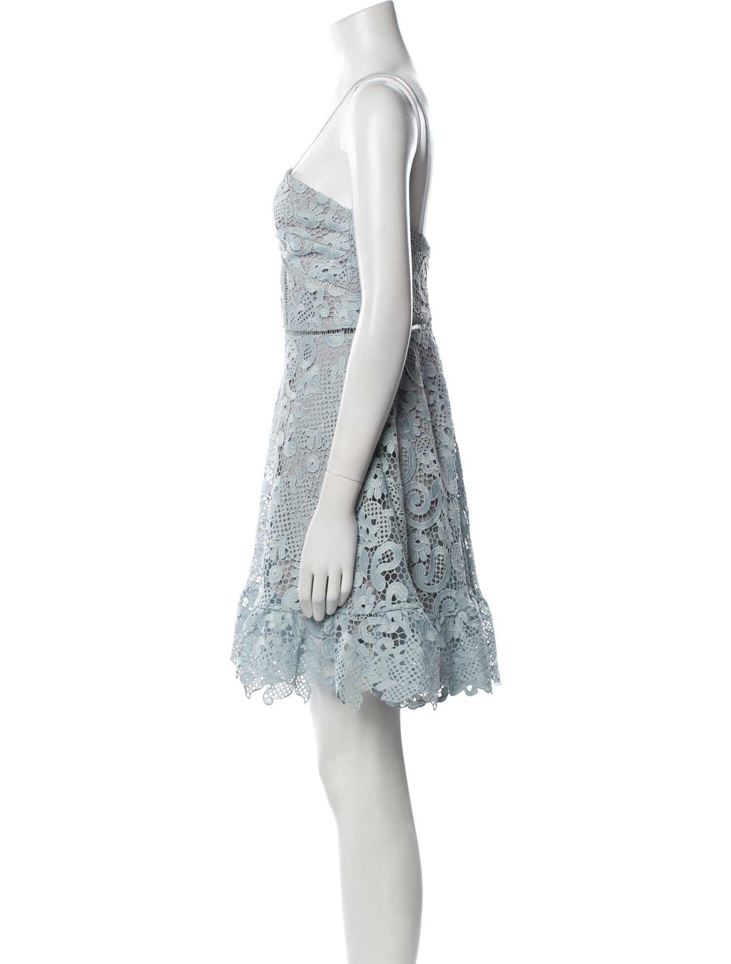 Self-Portrait V-Neck Mini Dress