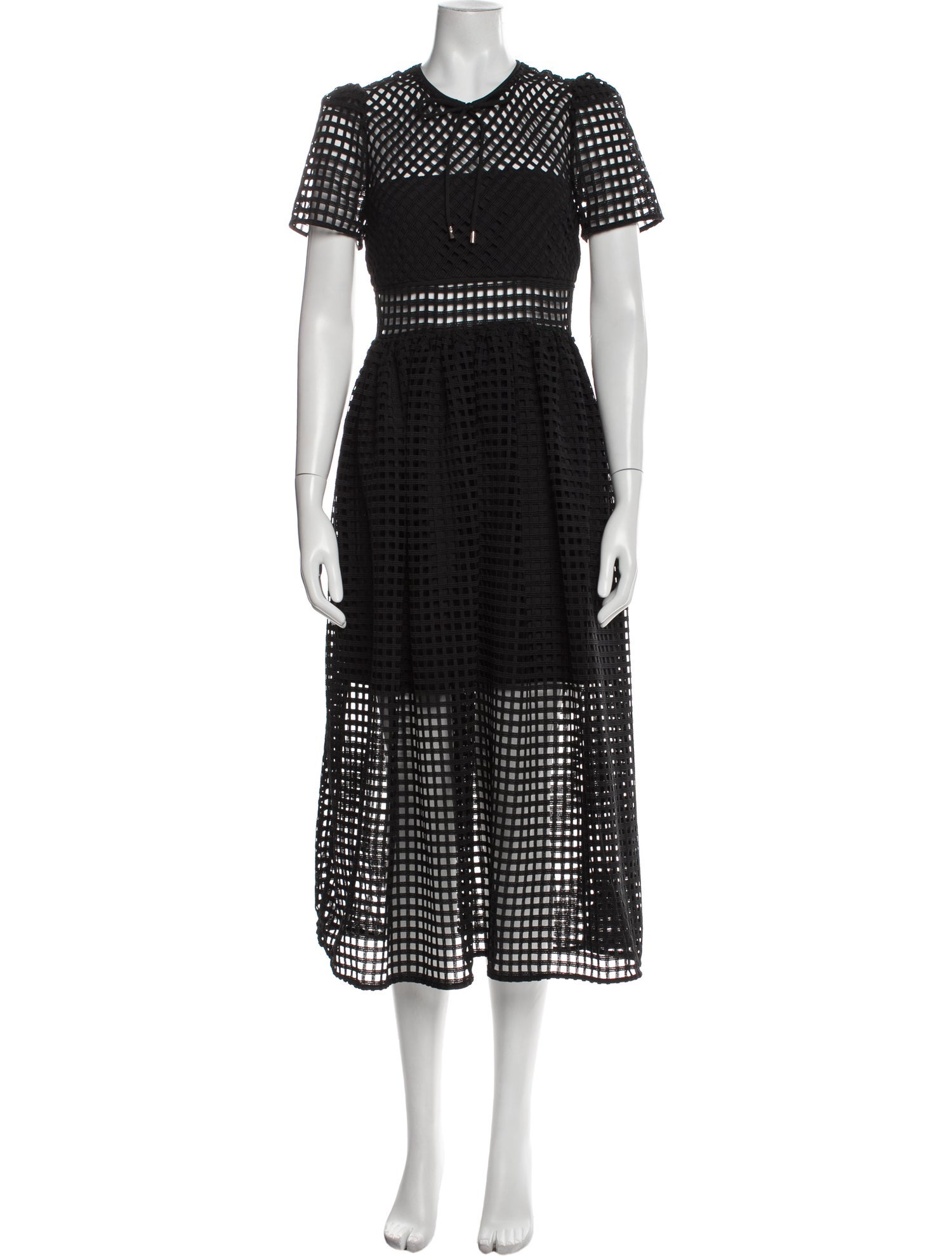 Self-Portrait Lace Pattern Long Dress