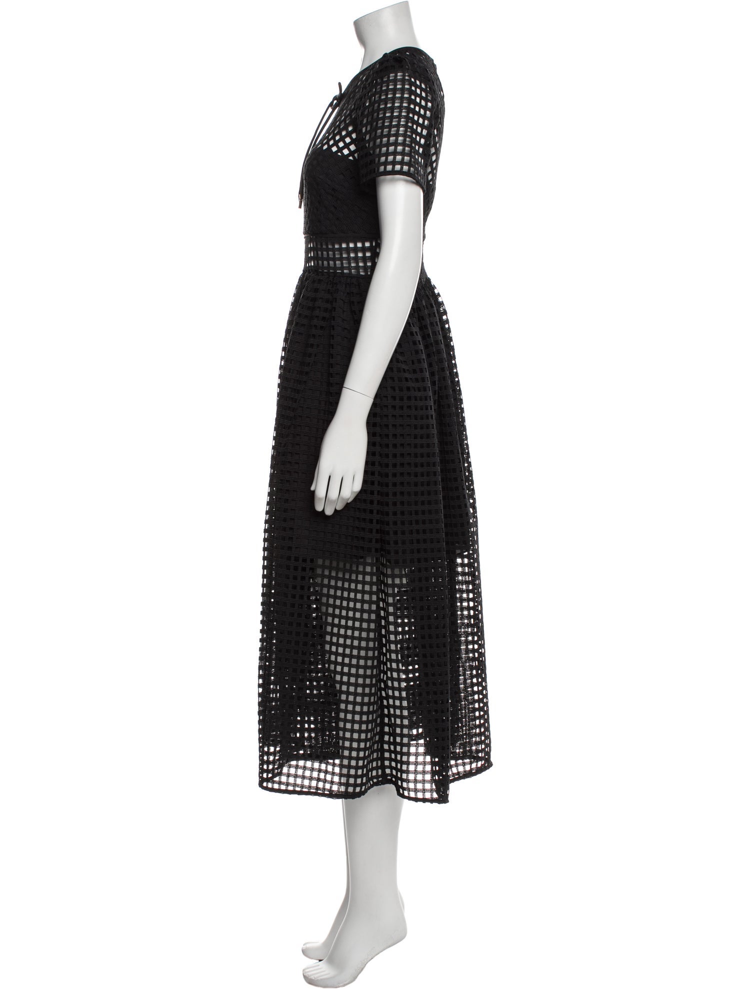 Self-Portrait Lace Pattern Long Dress