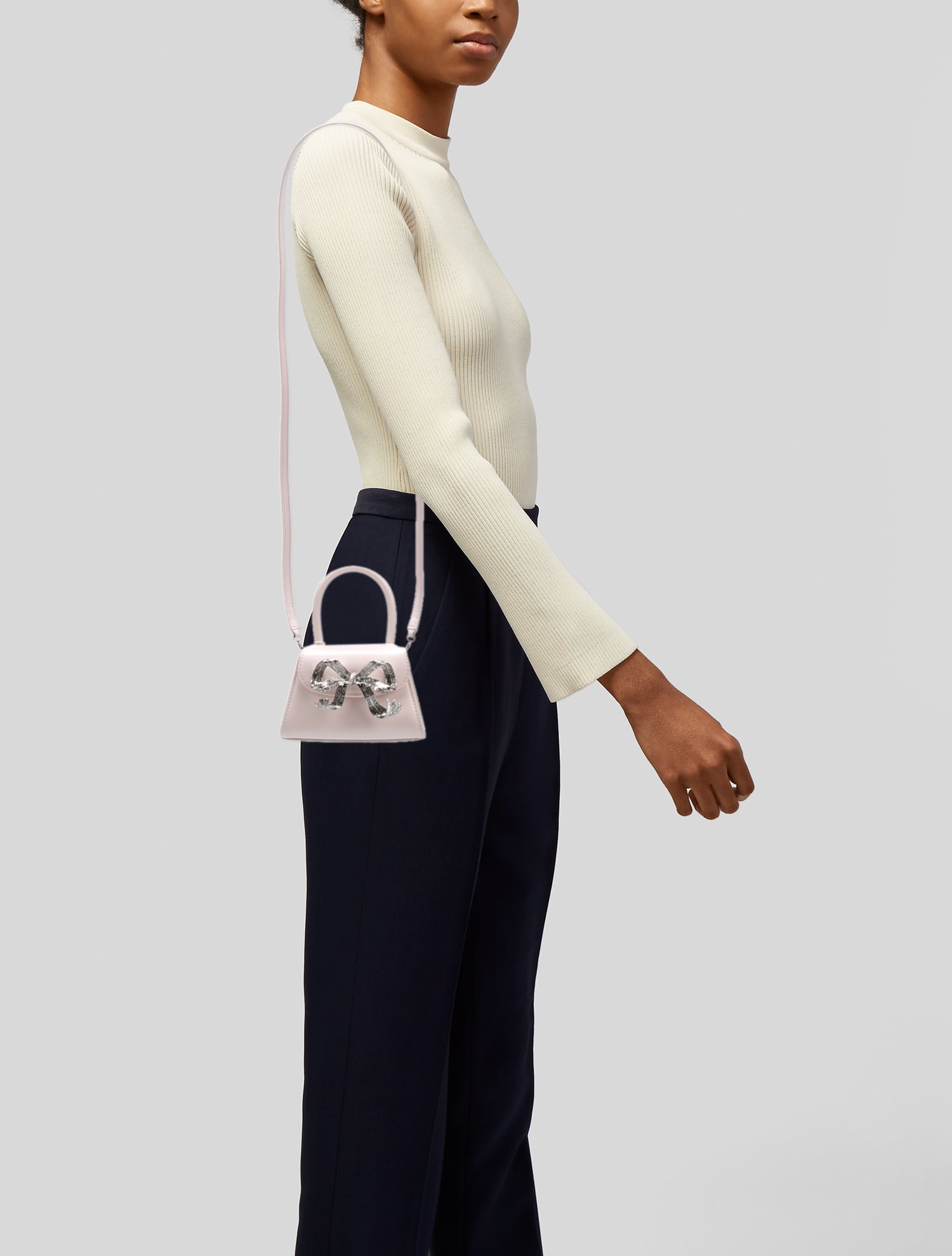 Self-Portrait Leather Evening Bag