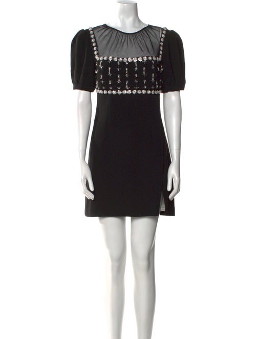 Self-Portrait Crew Neck Mini Dress