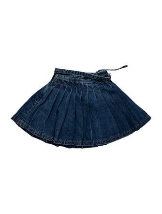 Self-Portrait Pleated Accents Mini Skirt