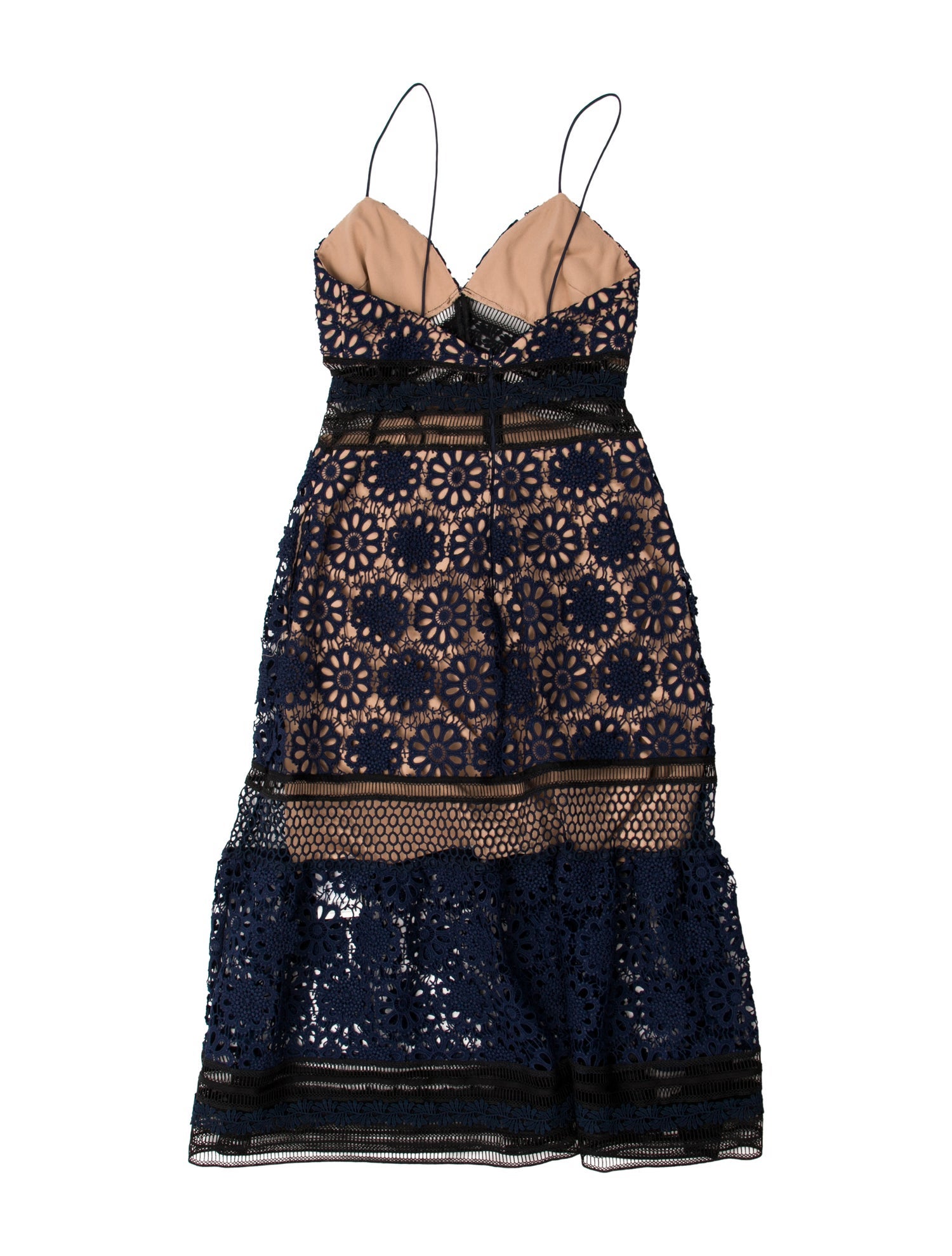 Self-Portrait Lace Pattern Mini Dress