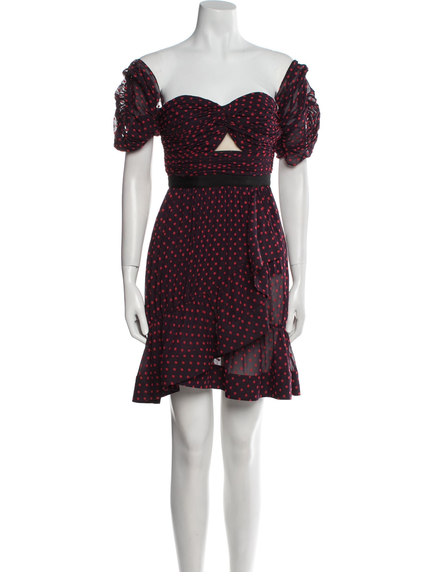 Self-Portrait Polka Dot Print Mini Dress