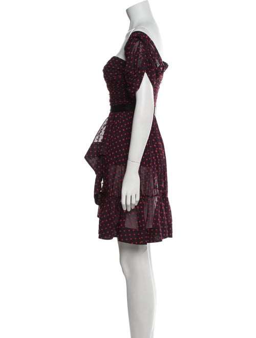 Self-Portrait Polka Dot Print Mini Dress