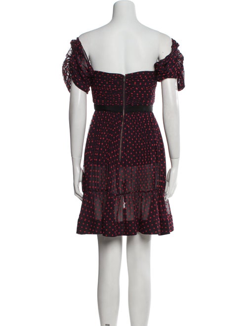 Self-Portrait Polka Dot Print Mini Dress