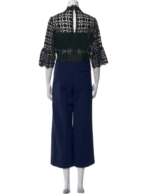 Self-Portrait Mock Neck Jumpsuit