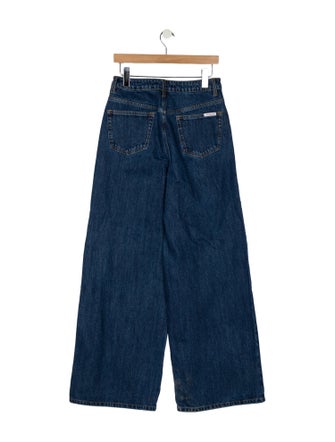 Self-Portrait High-Rise Wide Leg Jeans