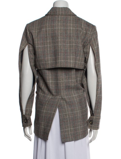 Self-Portrait Plaid Print Blazer