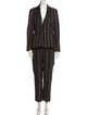 Self-Portrait Striped V-Neck Jumpsuit