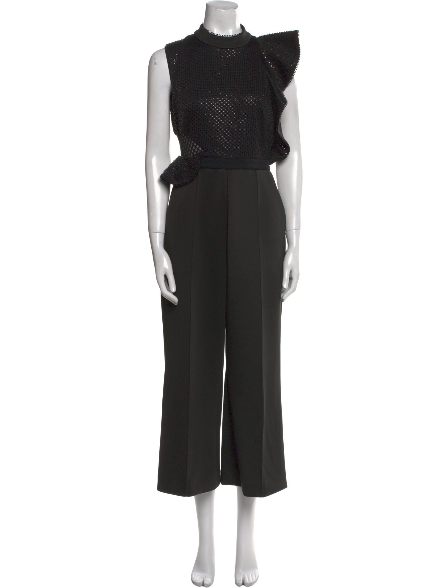 Self-Portrait Mock Neck Jumpsuit