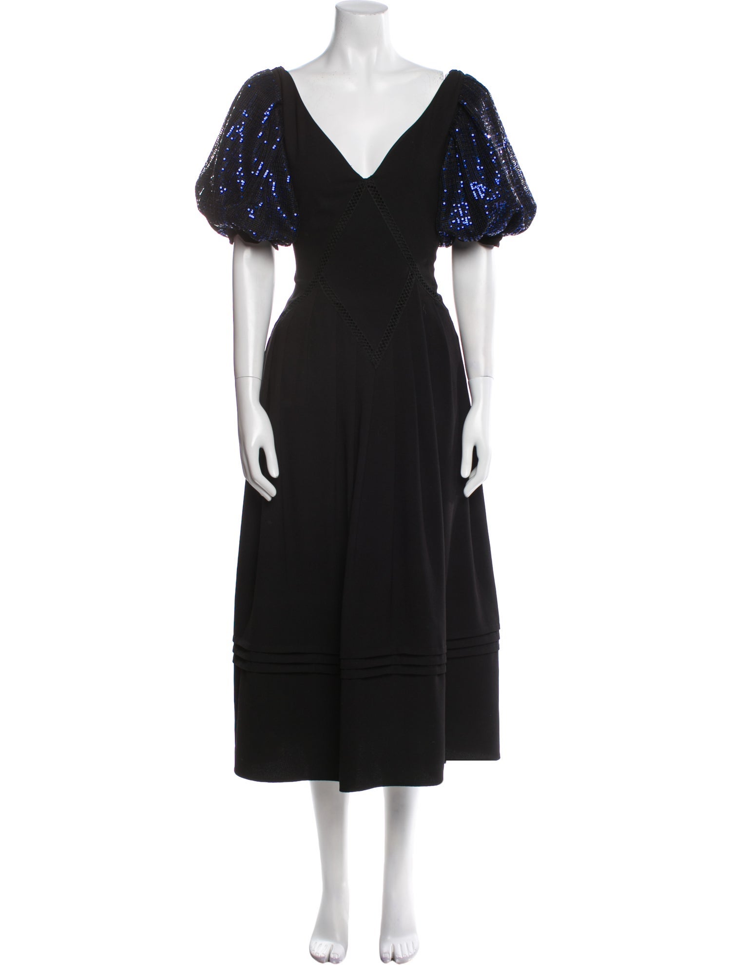 Self-Portrait V-Neck Long Dress