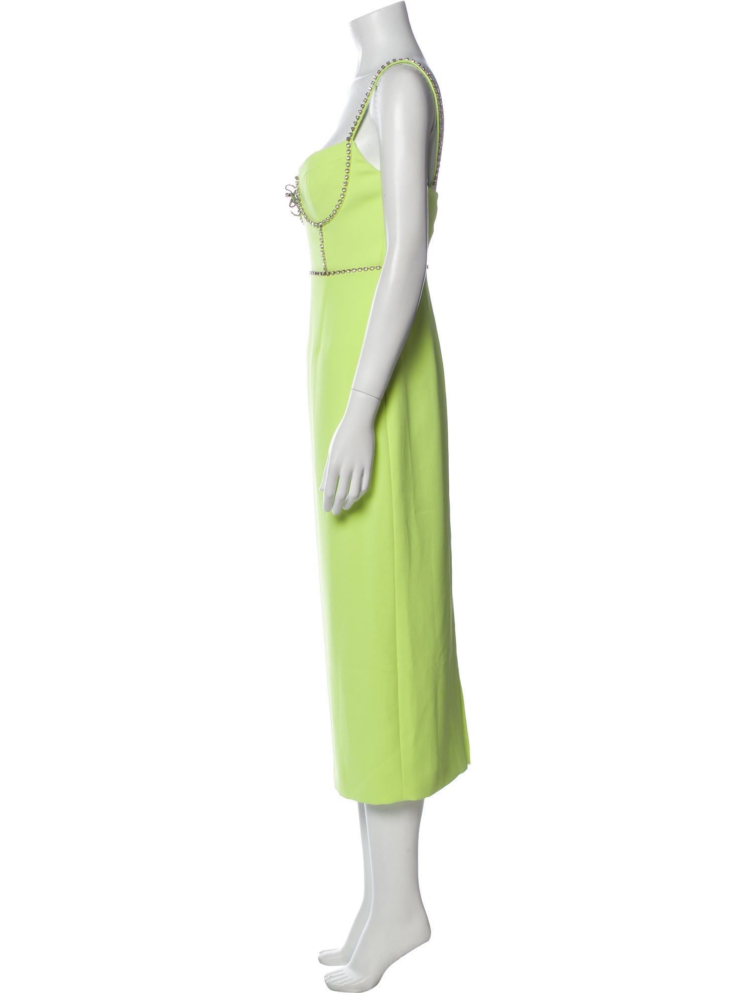 Self-Portrait Square Neckline Midi Length Dress