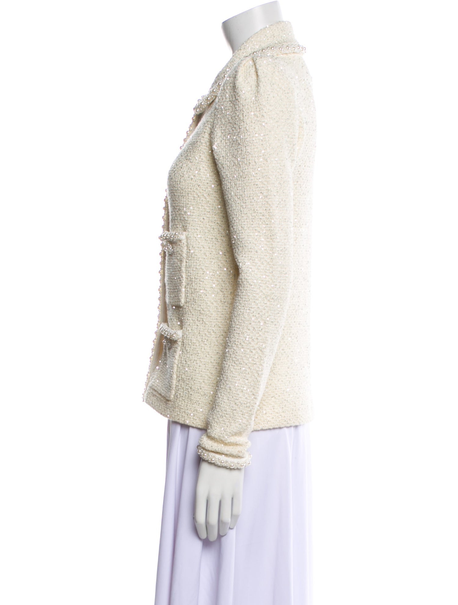 Self-Portrait Tweed Pattern Blazer