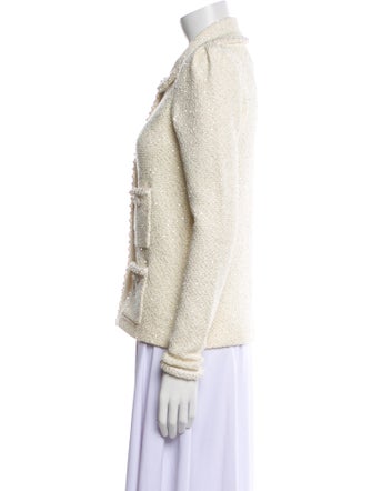 Self-Portrait Tweed Pattern Blazer