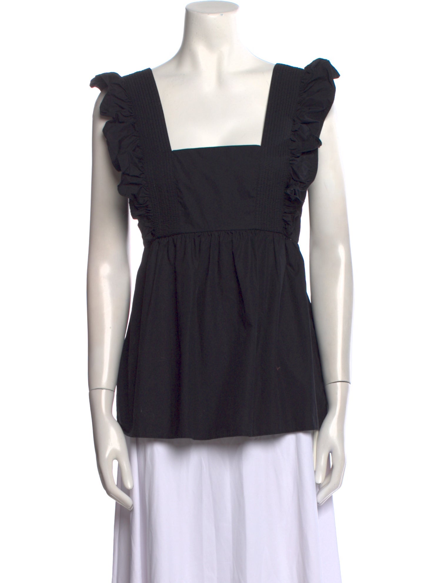 Self-Portrait Square Neckline Sleeveless Top