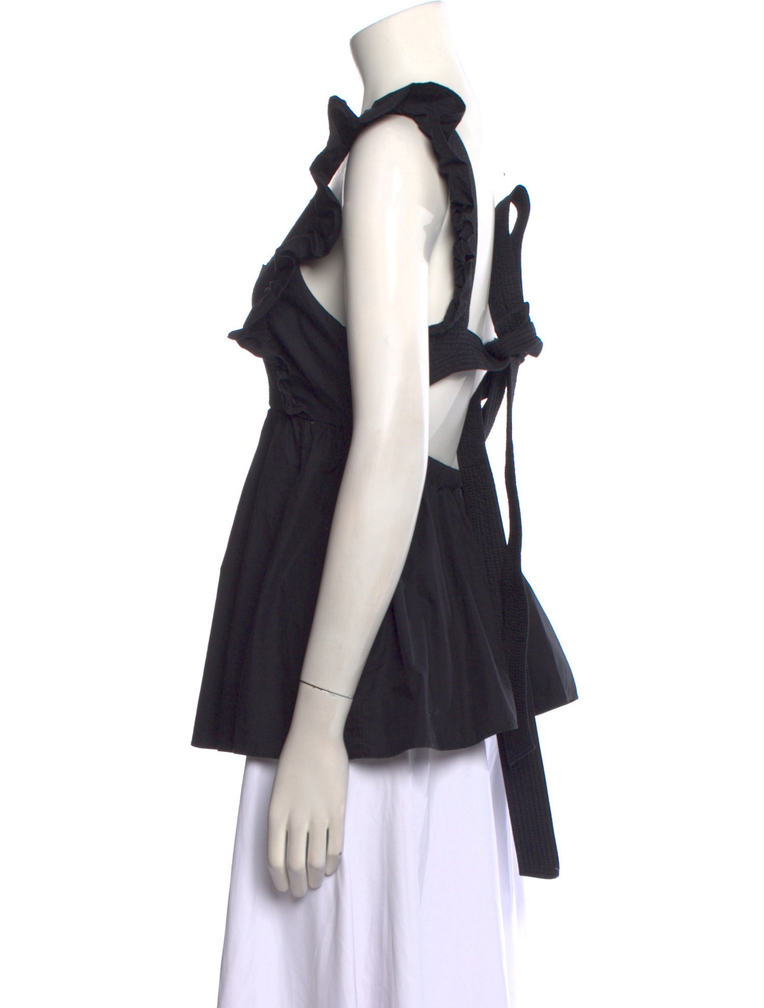 Self-Portrait Square Neckline Sleeveless Top
